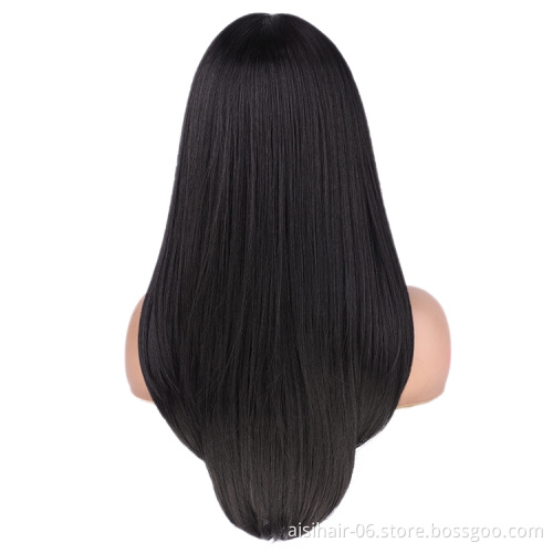 Wholesale cheap straight long wave 28inch brazillian attached good grip hair accessories synthetic headband wigs for black women